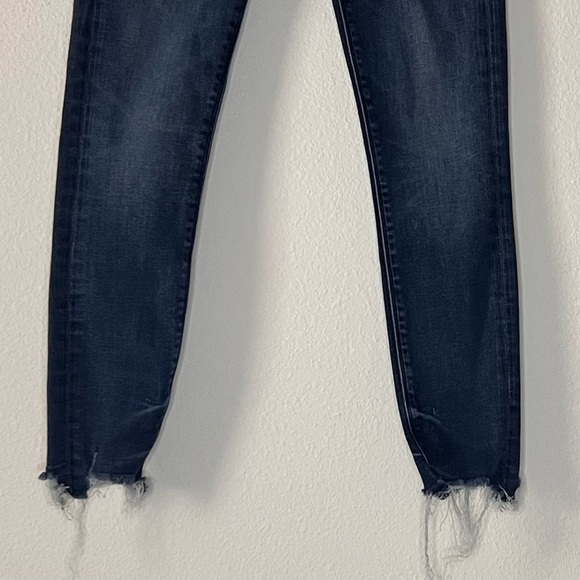 Express Mid Rise Ankle Legging Stretchy Jeans, Size 00S/00C, Blue, Pre-owned - Picture 3 of 8